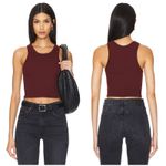 Cotton Citizen Verona Crop Tank Top Sangria Red NEW Size Small Ribbed Photo 1