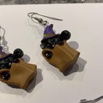 Lot Of 3 Costume Earrings Pierced Halloween Dangle Trick Or Treat / Pumpkin Photo 4