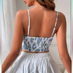 Cute White and blue floral top 🤍💙 Size M Photo 5