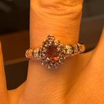 Color Changing Garnet Moissanite Sterling Silver Ring Size 7 Photo 1