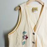 Blue Cactus Vintage Artsy Yellow Vest made in USA size M Size M Photo 6