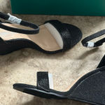 Lauren Lorraine Glittery Black Wedges Size 11 Photo 0