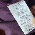 Tiana Crushed Velvet Swing Mini Dress Eggplant Purple Dark Goth Long Sleeve Mock Size 12 Photo 4