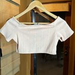 Missguided NWT  Blush Pink Ribbed Crop Top Size 6 Photo 6