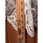 VICI  Bohemian Baby Doll Tunic HighLow Bell sleeve open weave lace S Photo 9