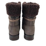 UGG  Fraser Exposed Fur Stout Water-resistant Leather Combat Boots Size 7.5 Women Photo 4