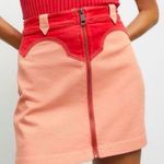Urban Outfitters BDG Western Cowgirl Orange Red Mini Skirt Size S Photo 0