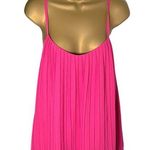 Charming Charlie Pleated Swing Tank Adjustable Straps Hot Pink S Photo 0