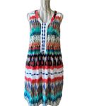 Rabbit Designs Aztec Tribal Colorful Midi Dress Size 6 Photo 6