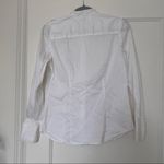 Charter Club  White Ruffle Button Down Cotton Blend Long Sleeve Dress Shirt Sz 4 Photo 1