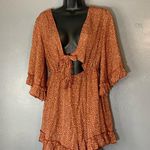 SheIn Orange Flutter Sleeve summer romper Photo 0