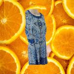Chetta B  Blue‎ Paisley Sleeveless Dress Size 10 Photo 1