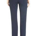 Theory  Women’s 8 Navy Blue Hartsdale K Oxford Knit Mid Rise Straight Crop Pants Photo 3