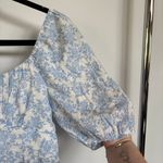 Altar'd State Altar’d State Brianna Blue Babydoll Milkmaid Prairie Tiered Mini Dress Medium Photo 6