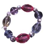 BRACELET STRETCH PINK BLUE CLEAR CHUNKY CHIC Photo 0