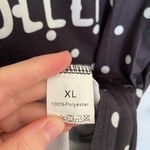 Women’s black white polka dotted tshirt nightgown sleep dress‎ pajamas XL Photo 2