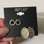 Apt. 9  Elegant Gold and Black Earrings Set NWT 💕3x15$ Photo 1