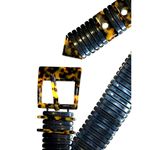 Vintage Stretchy Tortoiseshell Beauty Women's Belt Black Photo 2