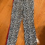 Joe Benbasset Joe B by  Cheetah Print Cropped Pants with Red Stripe Photo 1