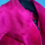 Moda International Crimson Ruffle Blouse 100% Silk Small Elegant Party Dark Pink Red Photo 9