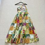 New with defects Alemais Hattie One Shoulder Silk Blend Patchwork Midi Dress 6 Photo 5