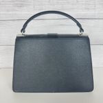 Michael Kors Greenwich Medium Black Saffiano Leather Satchel Purse Handbag ONLY Photo 4