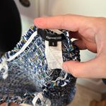 ESPRESSO BLUE GEOMETRIC PRINT SMOCKED MAXI PRINT DRESS Photo 2