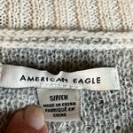American Eagle  Outfitters gray white cheetah print wool blend sweater Photo 4