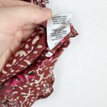 Ulla Johnson Lillian Burgundy Red Floral Puff Sleeve Ruffle Tassel Top Size 2 Photo 5