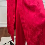 Vintage 80s Asian Chinese 3pc Outfit Duster Satin Pants Crossbody Purse M Red Size M Photo 7