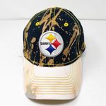 Reebok Vintage NFL Pittsburgh Steelers Bleach Splatter Dad Hat OS Photo 1
