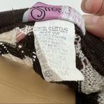 Say What? Say What? MEDIUM American Y2K Brown Striped Loose Knit Short Sleeve Cardigan Photo 6