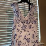 DKNY White and Purple Floral Dress Photo 9