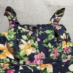 Old Navy  Corset Fit & Flare Linen Blend Floral Sleeveless MIDI Length Dress S Photo 2