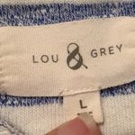 Lou & grey Blue and White Striped Cozy Cotton Terry Pocket Dress Size Large Photo 3