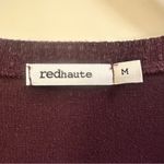 Redhaute V Neck Long Sleeve Top Sweater Back Slit Detail Medium Pink Photo 5