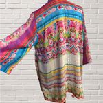 Johnny Was  Reversible Embroidered Patchwork Kimono Jacket XS Fits up to M Photo 3