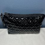 XOXO Shiny Black Heart-Patterned Clutch wristlet. NWT Photo 1