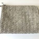 Neiman Marcus  Leather Weave Envelope Zip Purse Photo 0