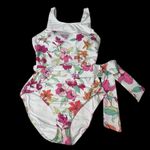 Tommy Bahama  Summer Floral Belted High-Neck One-Piece Swimsuitsz 4 Photo 1