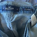 Hollister Distressed Denim Overalls  Ripped Boyfriend Short Light Wash Photo 6