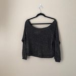 Blue Life  off shoulder oversized long sleeve top Photo 2