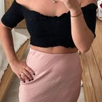 Boutique Pink Satin Skirt  Photo 0