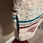 Sugar Street Weavers Western Aztec Print Jacket One Size Turquoise Brown Ivory Blue Photo 1