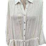 l*space L* Pacifica Tunic Button Down Shirt White Size Medium Large Photo 3