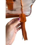 Miu Miu Orange Suede PVC Top Bamboo Handle Bag Photo 5