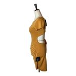 Lulus  Orange‎ Casual Allure Dark Mustard Back Cutout Fitted Mini Dress XS Photo 6