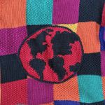 The Limited Vintage Cardigan School Teacher World Globe Whimsy Embroidered Hand Knit Sweater Photo 8