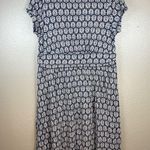 Croft & Barrow Blue and White Floral Midi Dress SZ: M Photo 0
