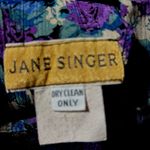 Vintage Floral Print Pleated Midi Dress Women's Long Sleeve Ruched Waist Purple Size 8 Photo 11